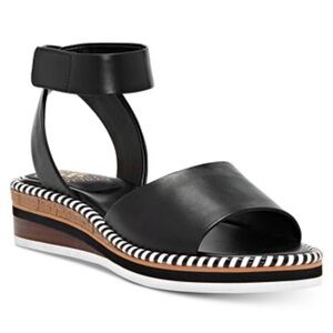 Vince Camuto Black and Brown Espadrille Sandals